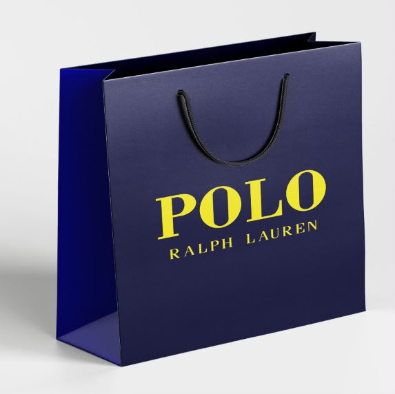 Sac shopping Polo Ralph Lauren bleu marine avec logo doré